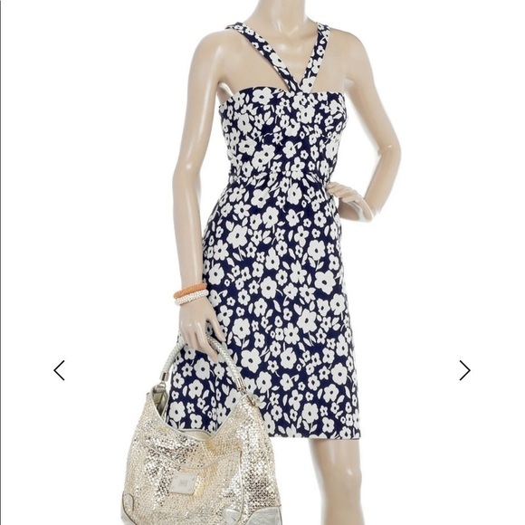 Tibi African Violet Print Floral Cotton Dress Size 2 - Picture 10 of 10